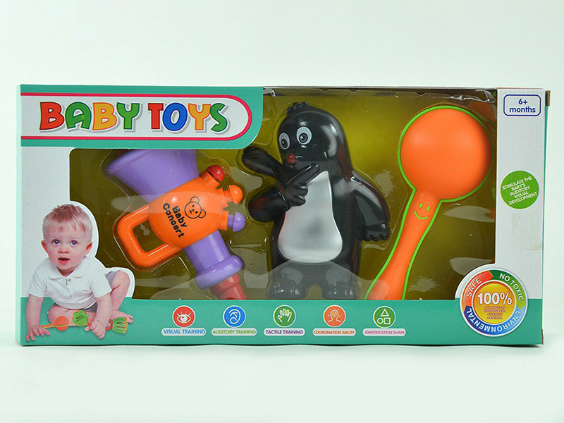 Trumpet,Little Mole Rattle,Sand Hammer Combination