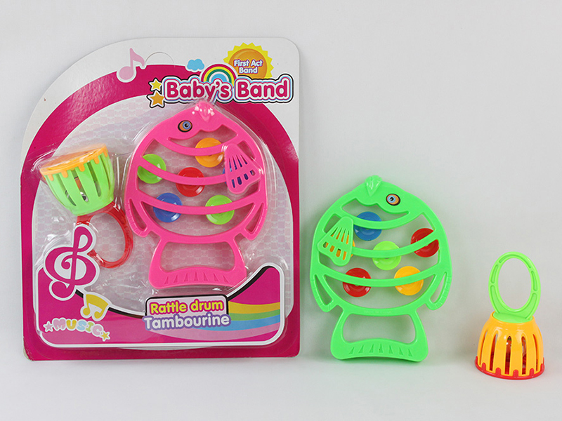 Fish Shape Tambourine + Hand Bell