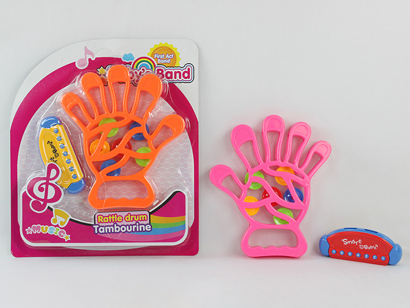 Hand Shape Tambourine + Harmonica