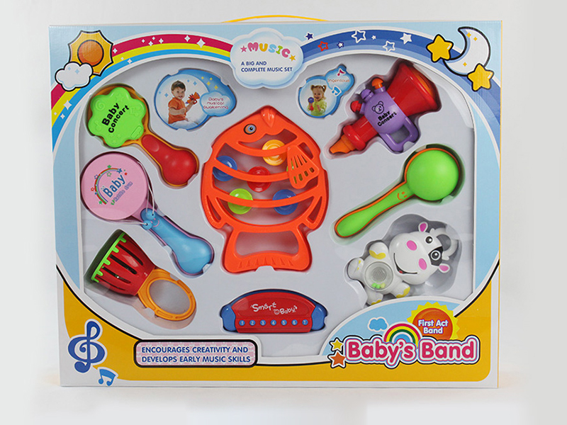 Fish Shape Timbrel Rattle Combination 8PCS