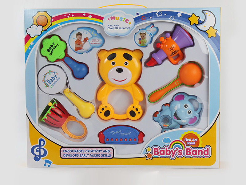 Bear Timbrel Rattle Combination 8PCS