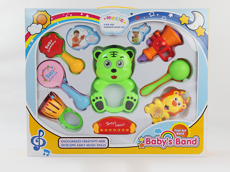 Tiger Timbrel Rattle Combination 8PCS