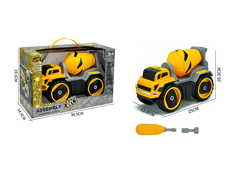 Assembly Of Concrete Mixer Slide Truck