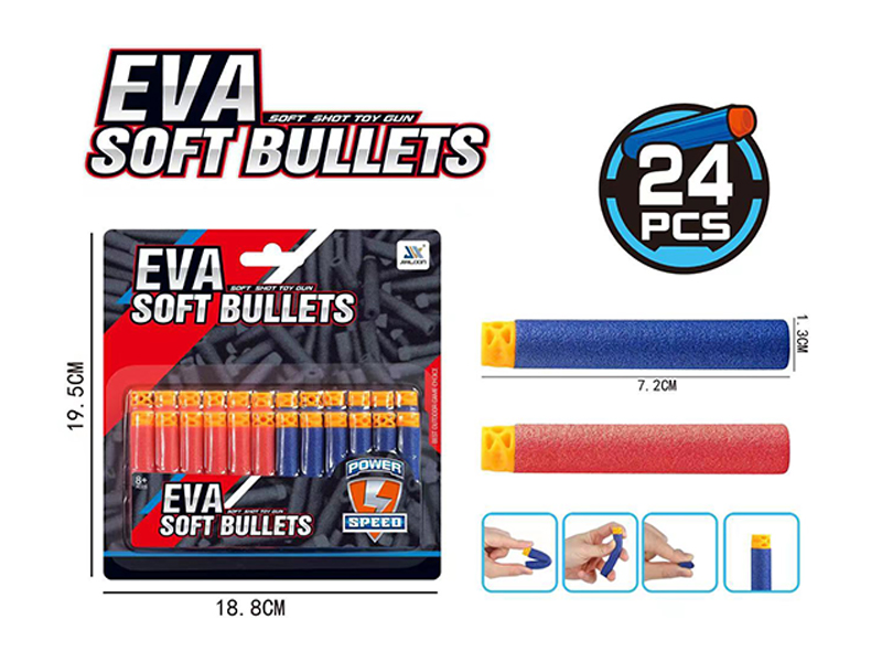 24PCS EVA Soft Bullets