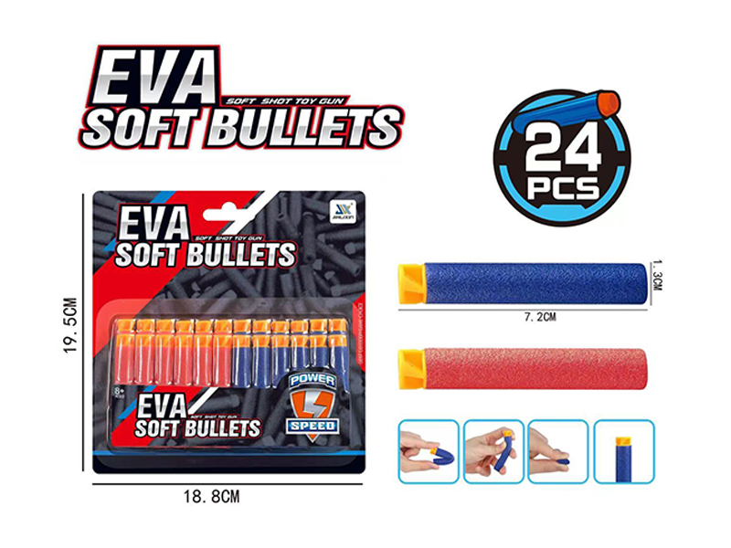 24PCS EVA Soft Bullets