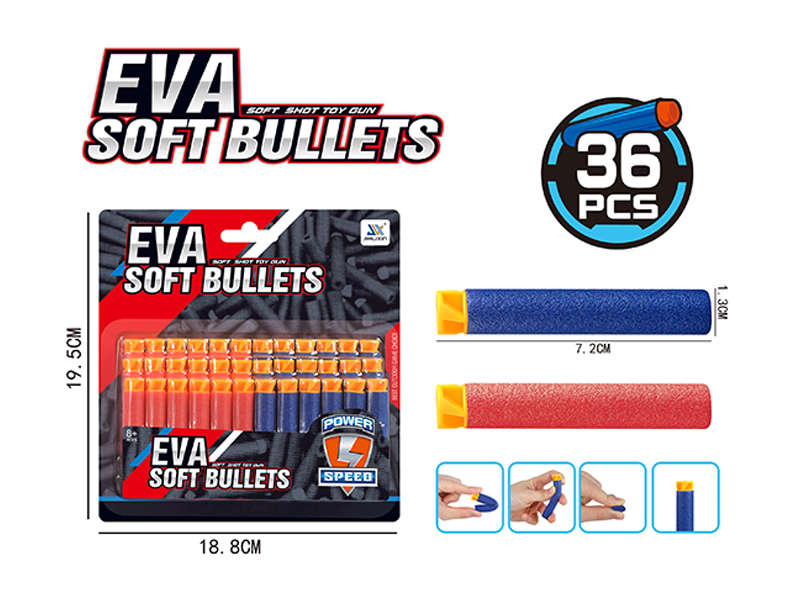 36PCS EVA Soft Bullets