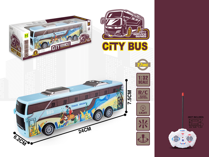 1:32 4Ch R/C Summer Bike Themed Bus With Light