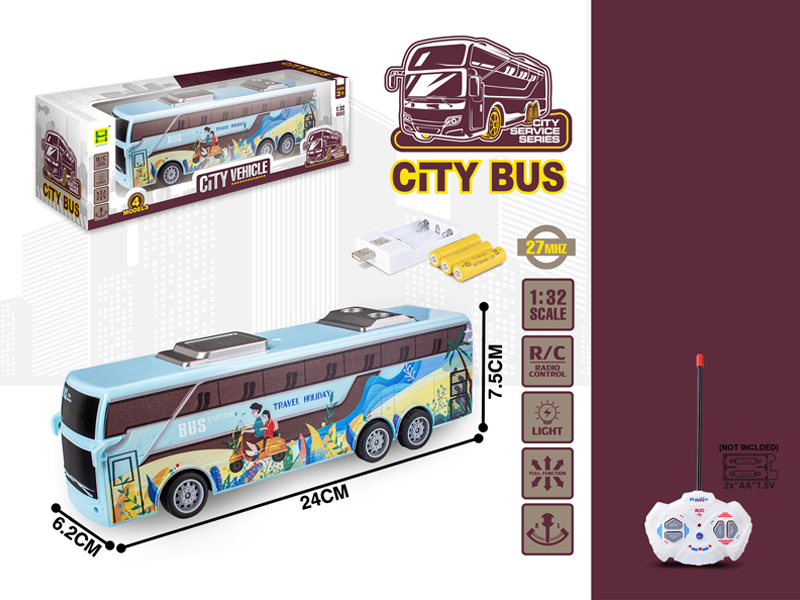 1:32 4Ch R/C Summer Bike Themed Bus With Light