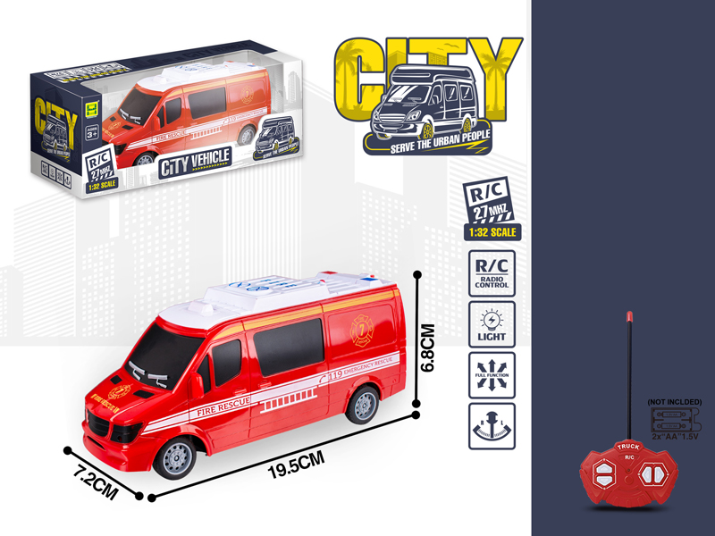 1:32 4Ch R/C Fire Engine With Light