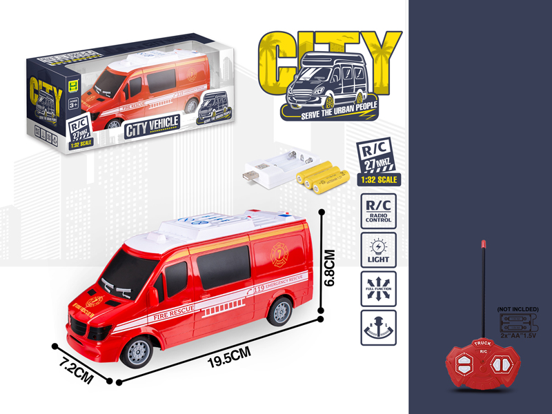 1:32 4Ch R/C Fire Engine With Light