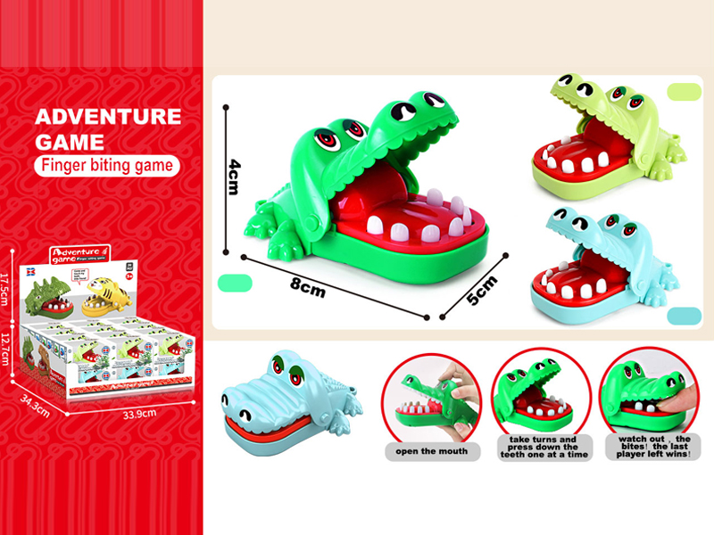 24Pcs Mini Crocodile Biting Toy