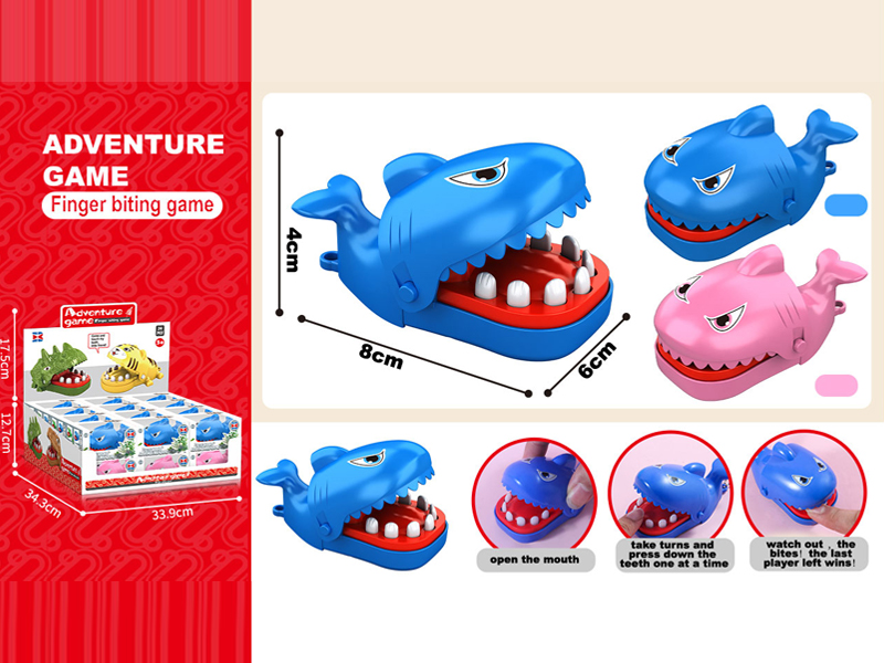 24Pcs Mini Shark Biting Toy