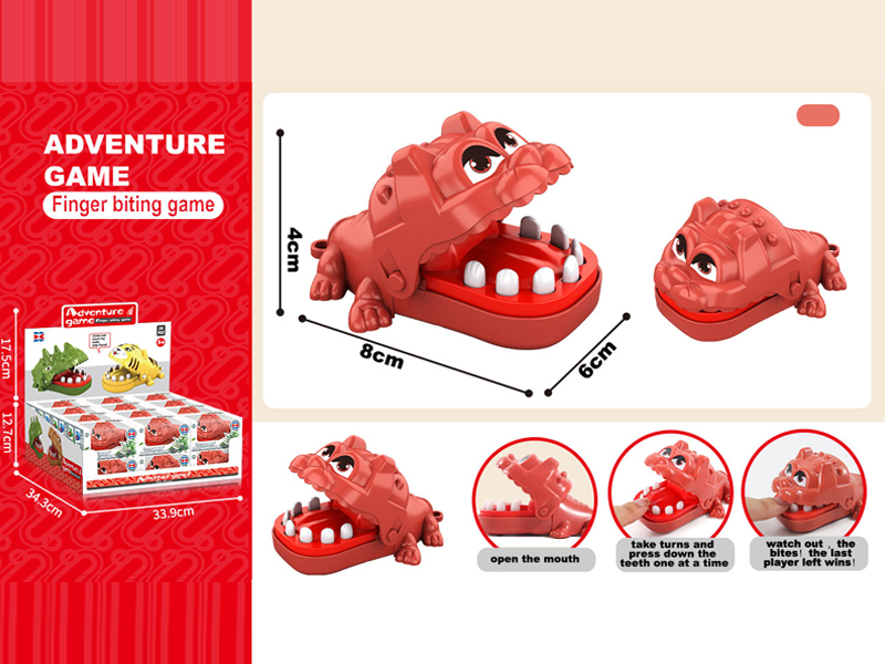 24Pcs Mini Red Dog Biting Toy