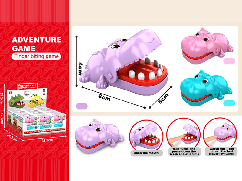 24Pcs Mini Hippo Biting Toy