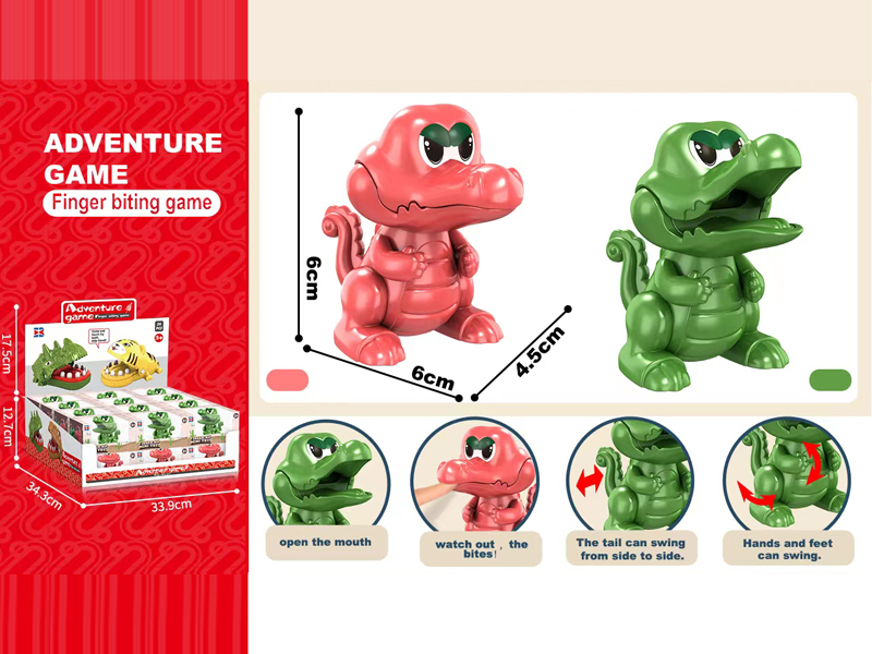 24Pcs Mini Crocodile Biting Toy