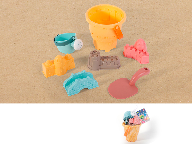 Soft Plastic Sand Bucket Set 7pcs
