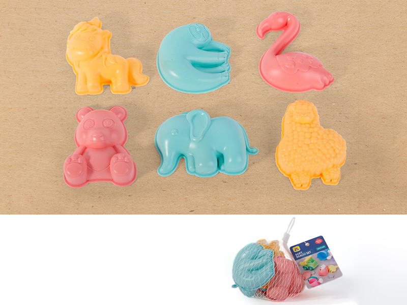 Soft Plastic Sand Mold Set 6pcs
