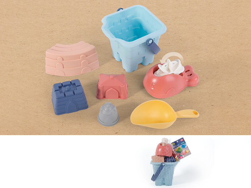 Soft Plastic Sand Bucket Set 7pcs
