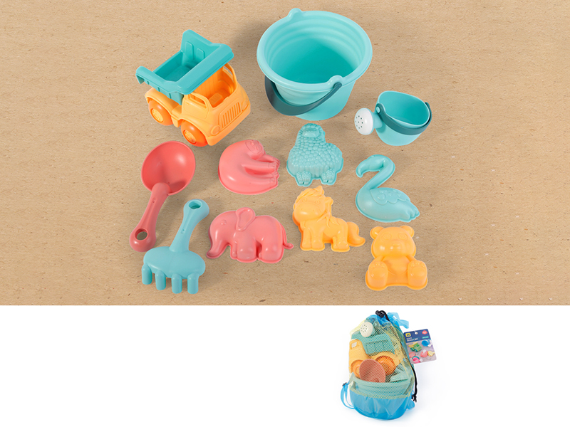 Soft Plastic Sand Bucket Set 11pcs