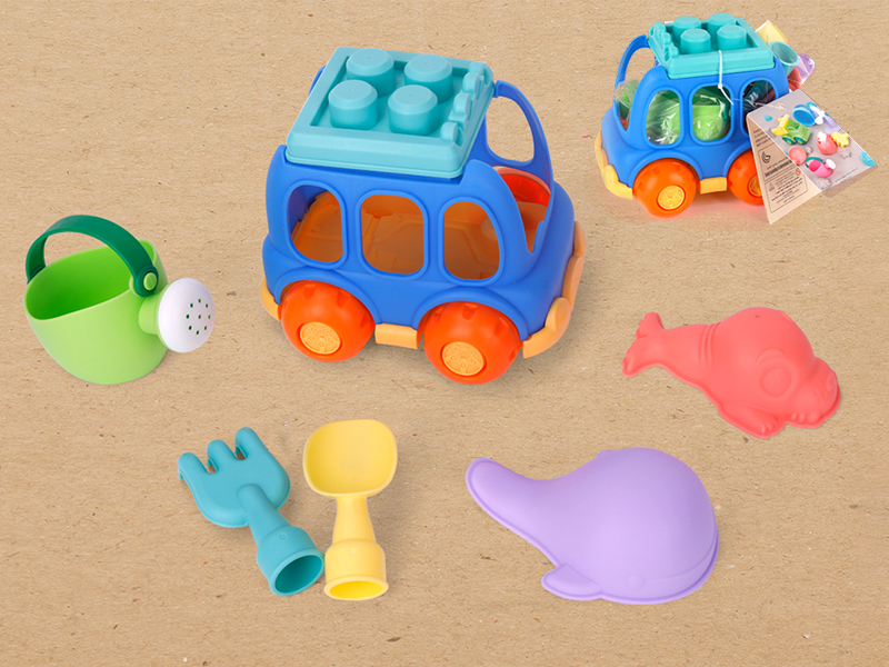 Soft Plastic Beach Car Set 6pcs