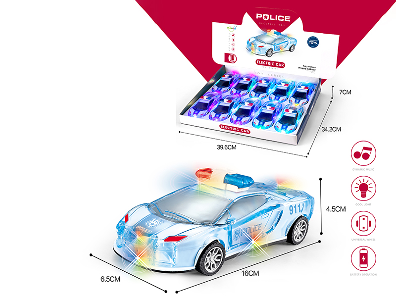 B/O Go And Bump Police Car 10pcs