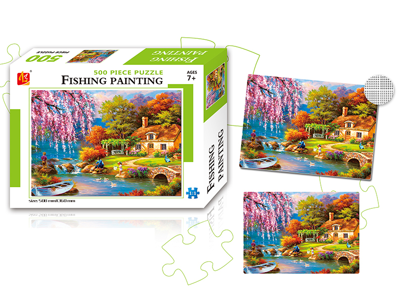 Fishing Oil Painting Puzzle 500PCS