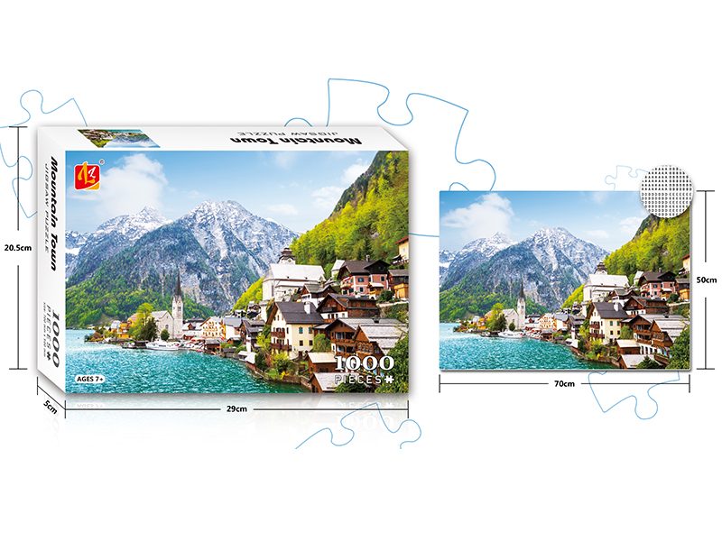 Snow Mountain Town Jigsaw Puzzle 1000PCS