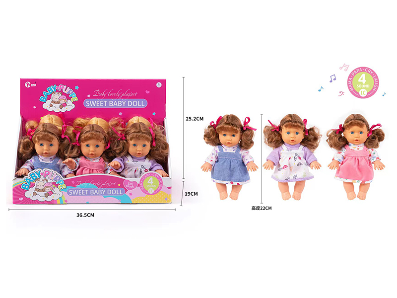 6Pcs Girl Doll  With 4 Sound