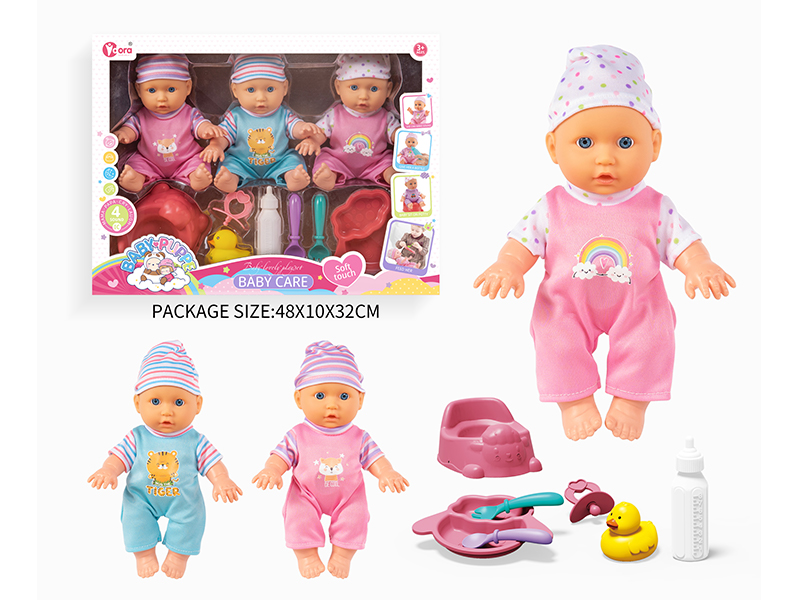 3Pcs Large Doll Set With 4 Sound