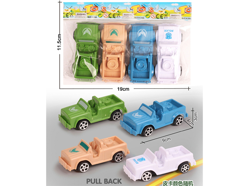 4PCS Pull Back Jeep Toy
