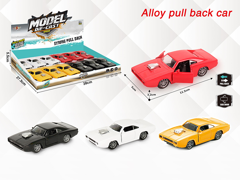 1:32 Dodge Pull Back Alloy Open Door Car(12PCS)