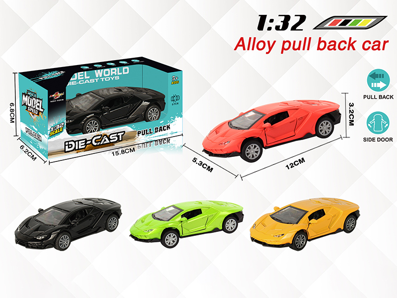 1:32 Lamborghini 700 Pull Back Alloy Open Door Car