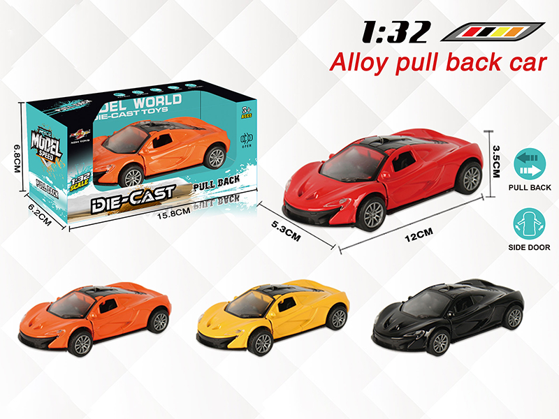 1:32 Mclaren Pull Back Alloy Open Door Car