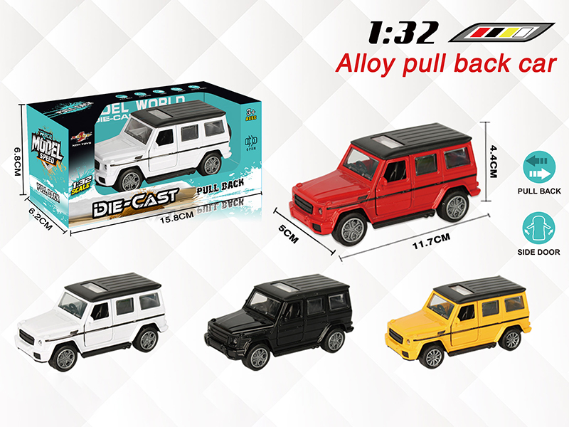 1:32 Benz G550 Pull Back Alloy Open Door Car