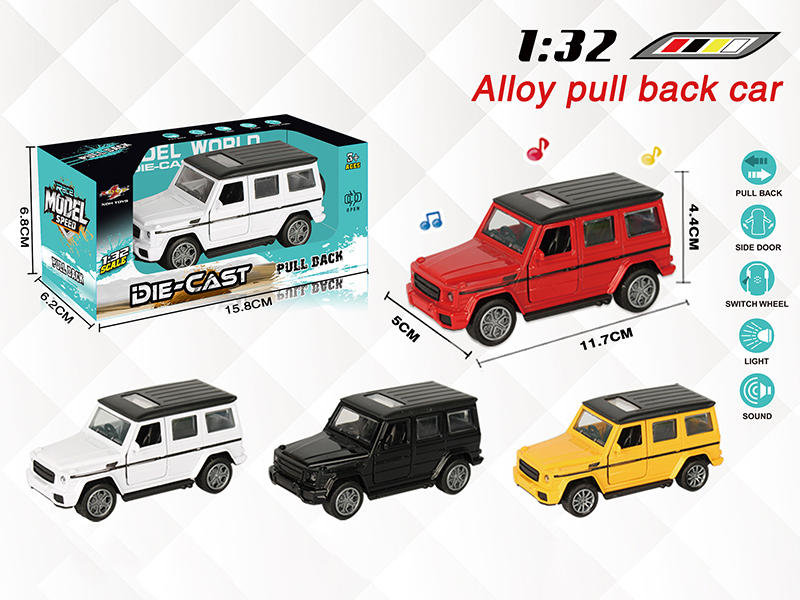 1:32 Benz G550 Pull Back Alloy Open Door Car With Light And Music