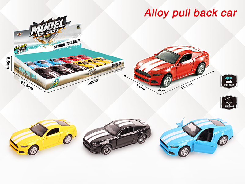 1:32 Mustang Pull Back Alloy Open Door Car(12PCS)