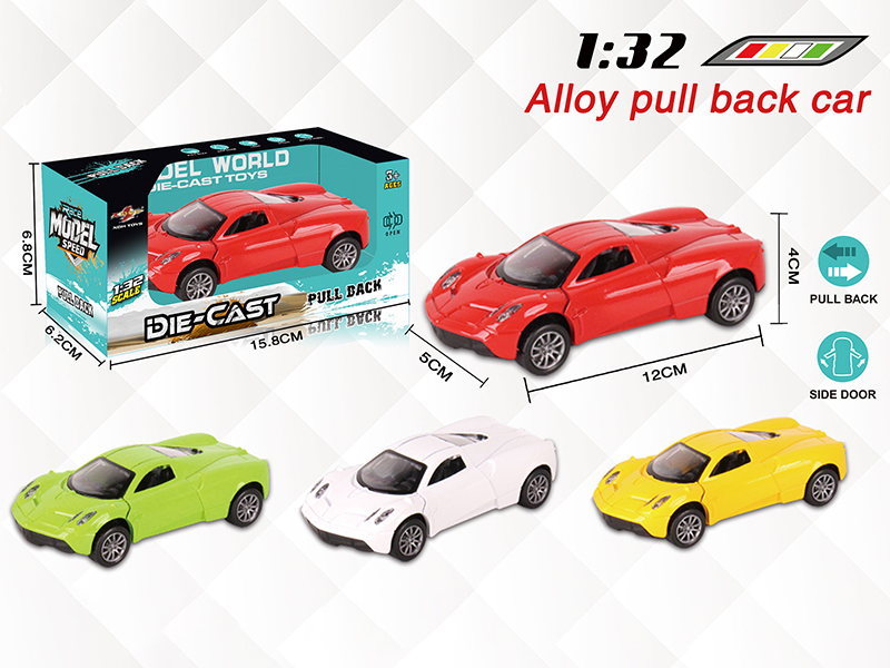 1:32 Pagani Pull Back Alloy Open Door Car