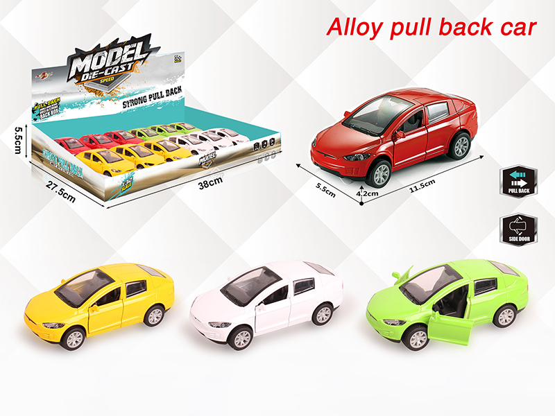 1:32 Tesla Pull Back Alloy Open Door Car(12PCS)