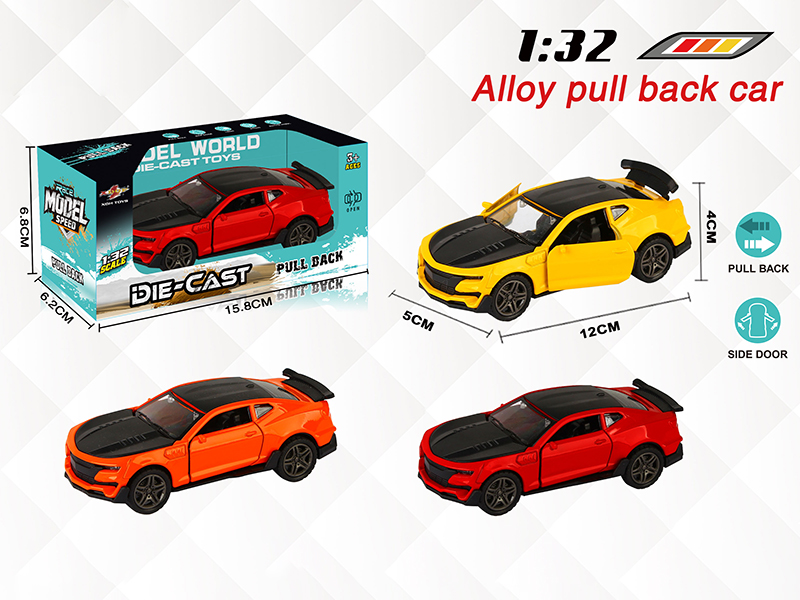 1:32 Chevrolet Camaro Pull Back Alloy Open Door Car