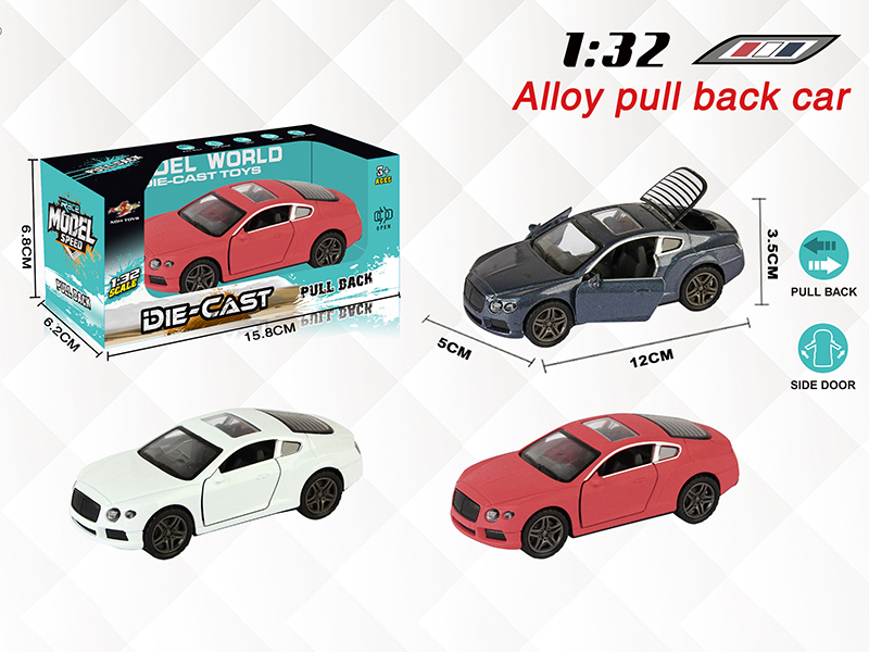 1:32 Bentley Pull Back Alloy Open Door Car