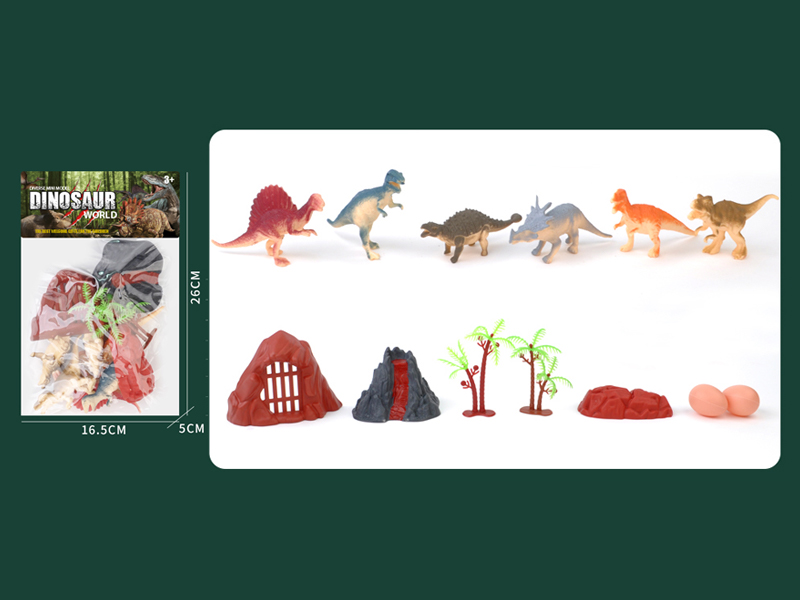 Pvc Solid Dinosaur Toy Set