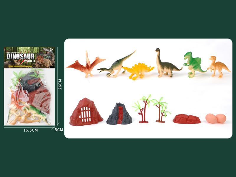 Pvc Solid Dinosaur Toy Set