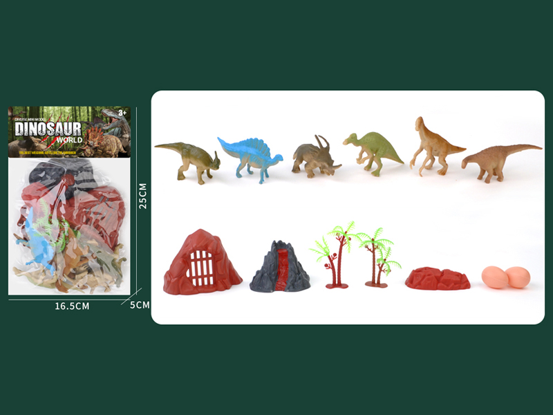 Pvc Solid Dinosaur Toy Set