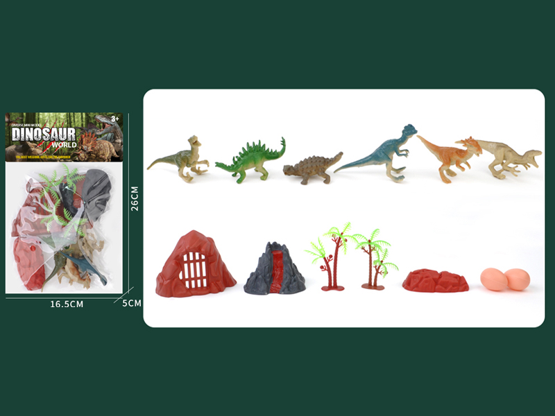 Pvc Solid Dinosaur Toy Set