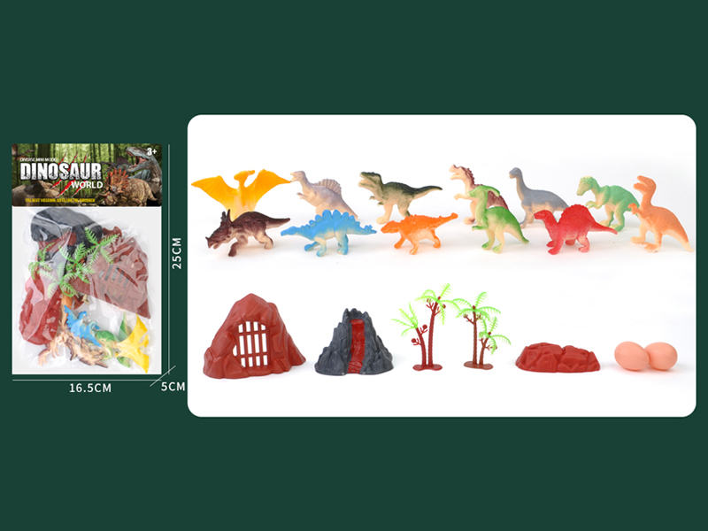 Pvc Solid Dinosaur Toy Set