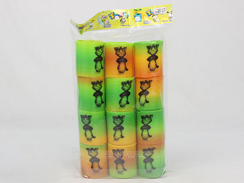 12pcs Tom Cat Pattern Rainbow Circle