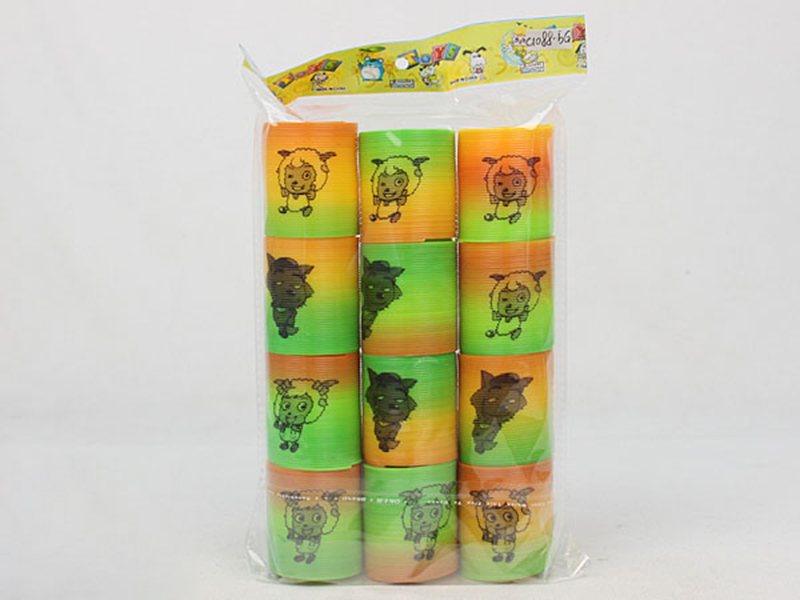 Goat And Wolf  Pattern Rainbow Circle