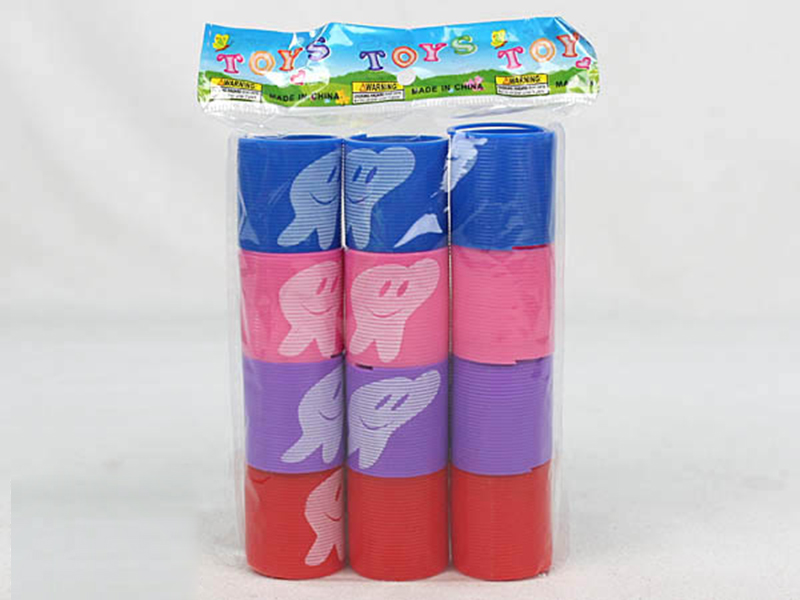 12pcs 4 Colors Teeth Pattern Rainbow Circle