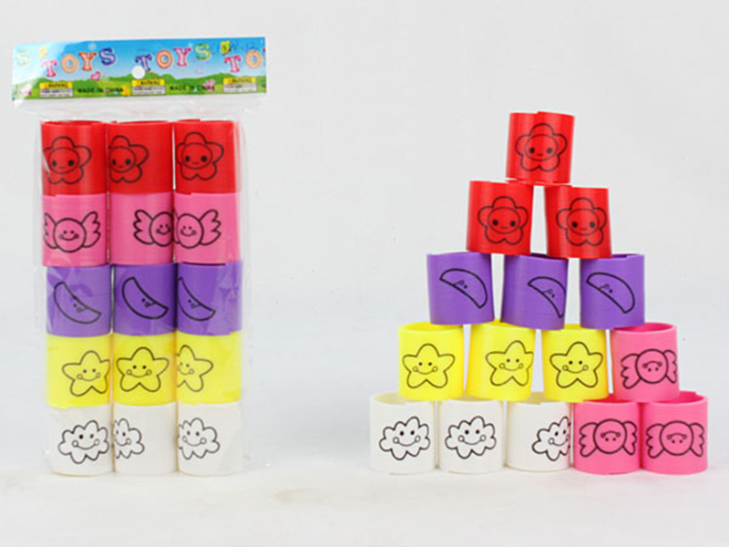 12pcs Printed Candy Pattern Rainbow Circle