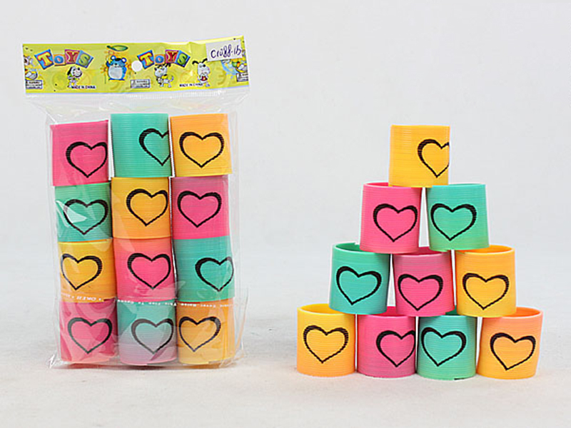 12pcs Heart-Shaped Pattern Rainbow Circle